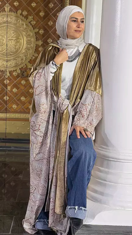 golden velvet kaftan