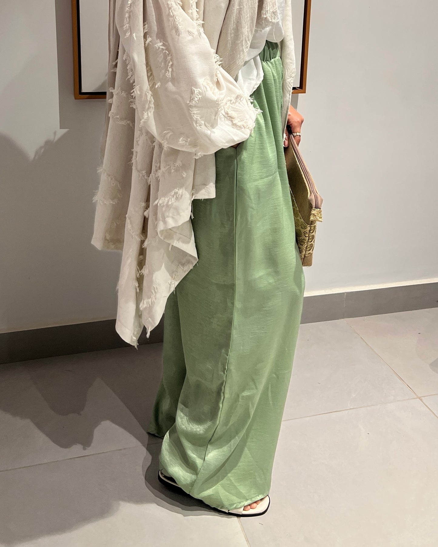 Elma crush pants in lime