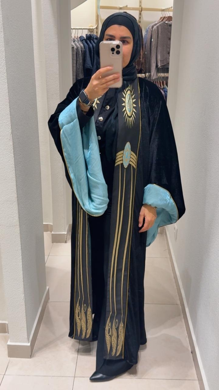 Velvet Kaftan lined with shimmer