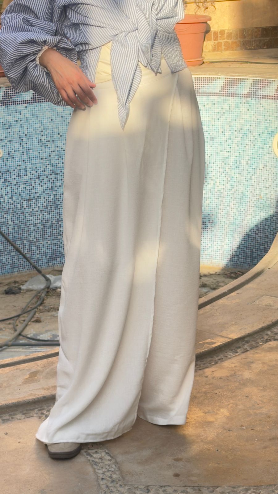 Wrap-Front Trousers
