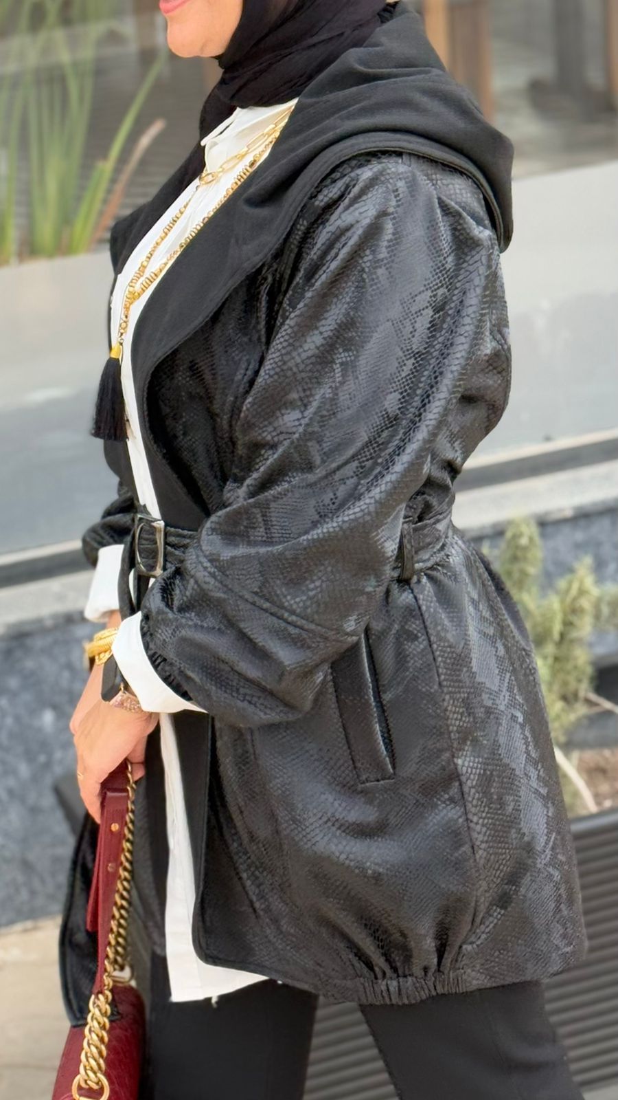 Snake leather jacket