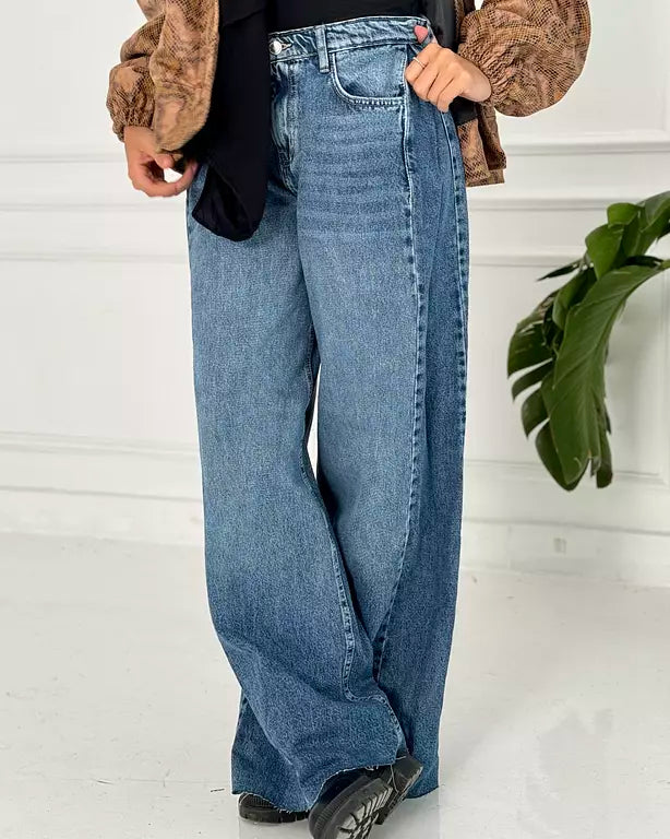 wide legs light blue shade