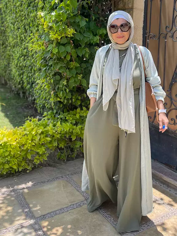 Jumpsuit set in green