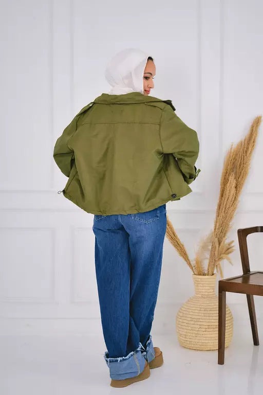 2 pocket jacket in olive