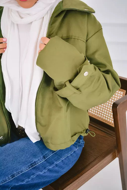 2 pocket jacket in olive