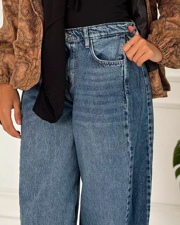 wide legs light blue shade