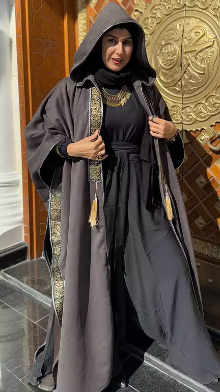 Grey suede kaftan