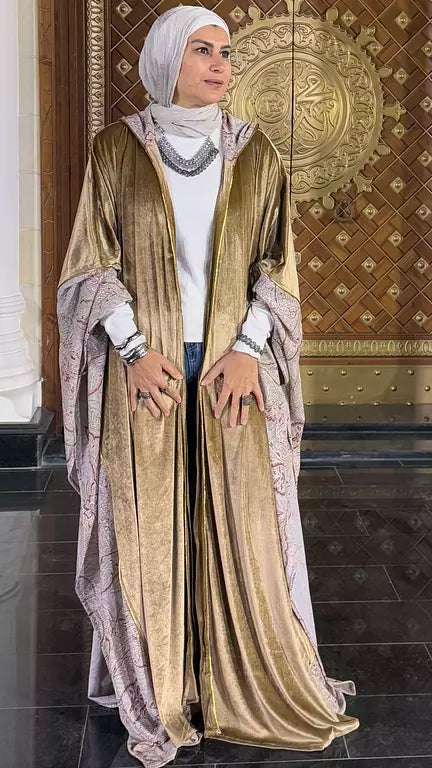 golden velvet kaftan