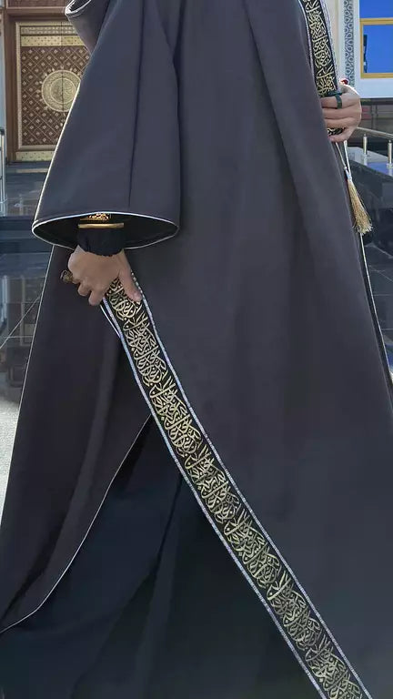 Grey suede kaftan