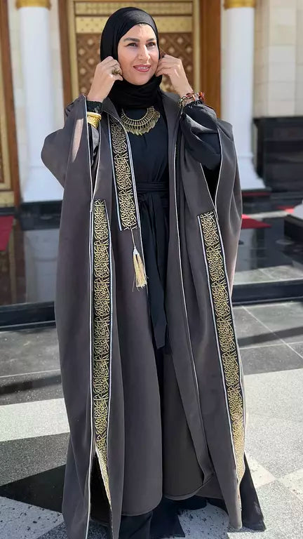 Grey suede kaftan