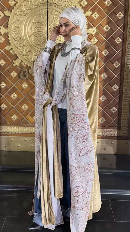 golden velvet kaftan