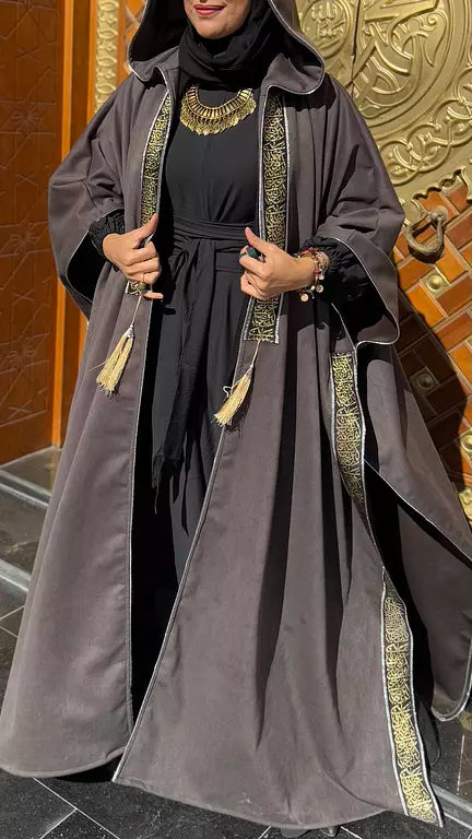 Grey suede kaftan