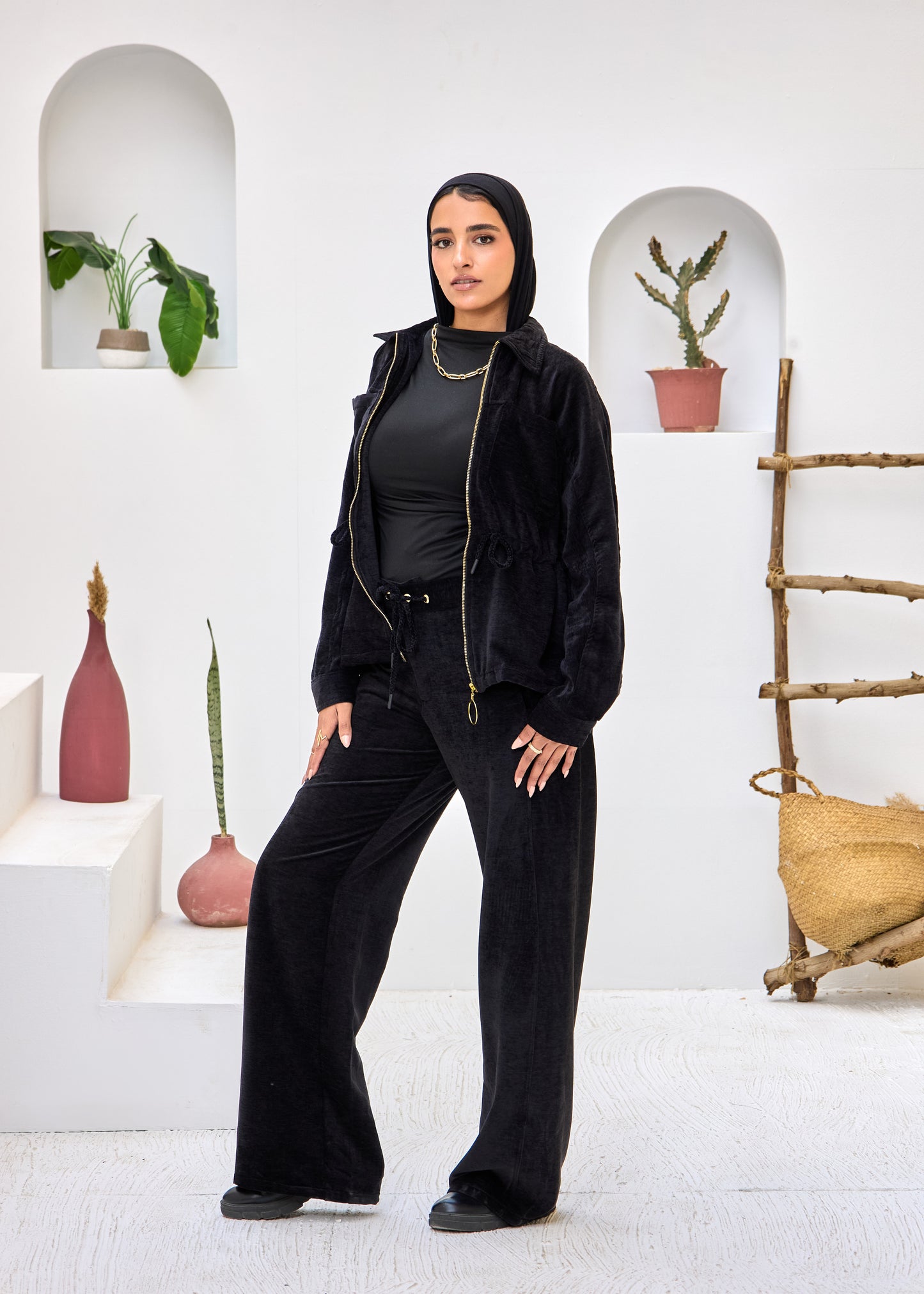 2 Pocket Jacket Velvet Set