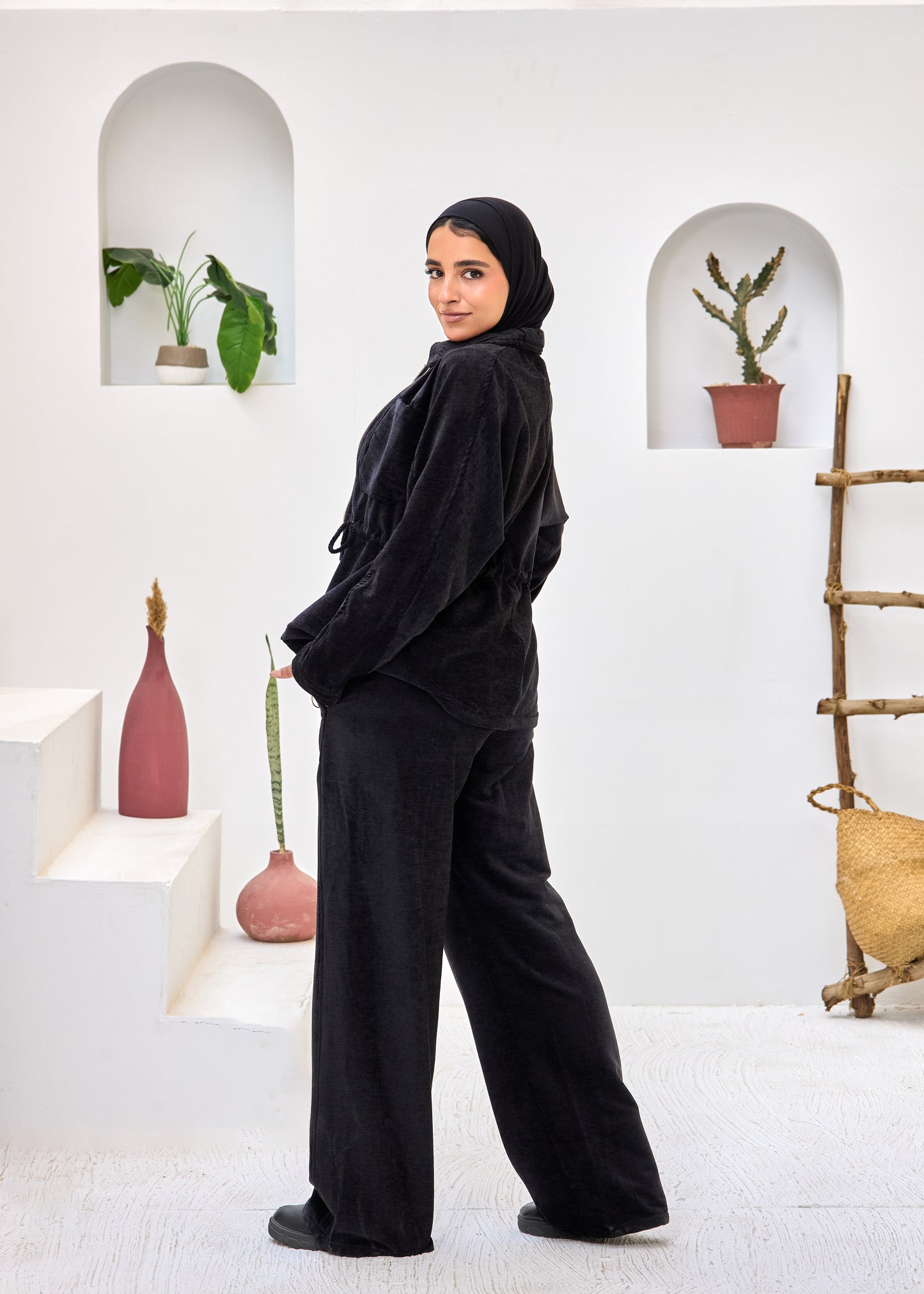 2 Pocket Jacket Velvet Set