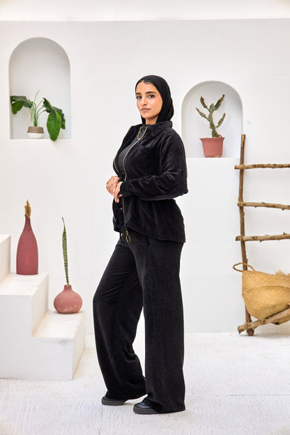 2 Pocket Jacket Velvet Set