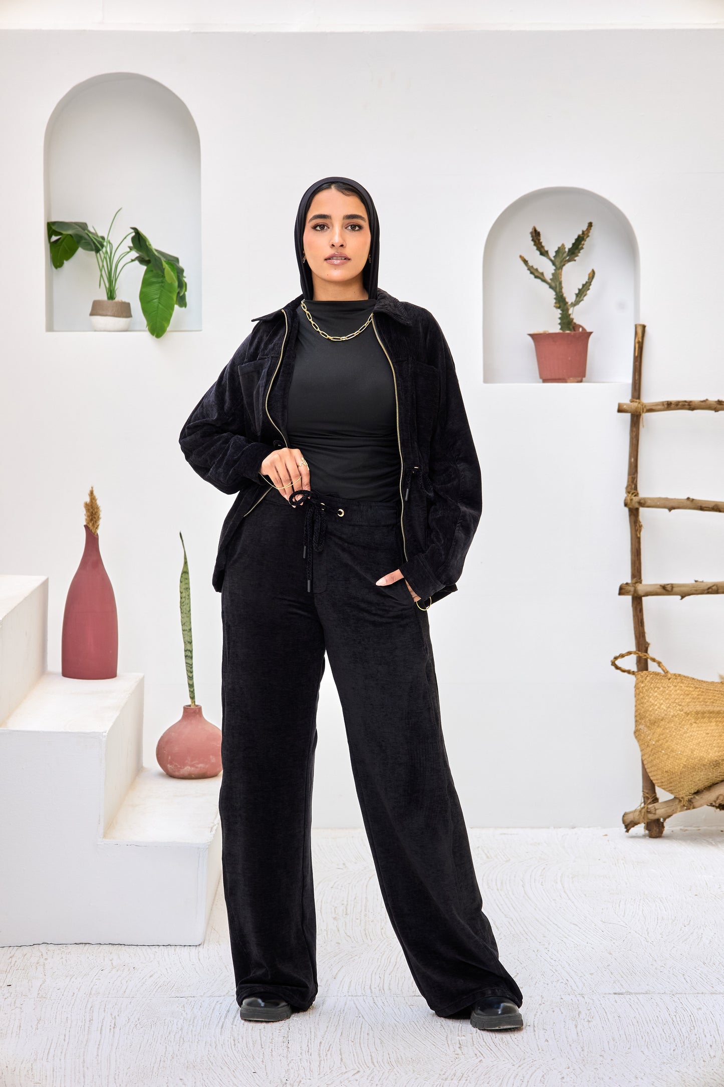 2 Pocket Jacket Velvet Set