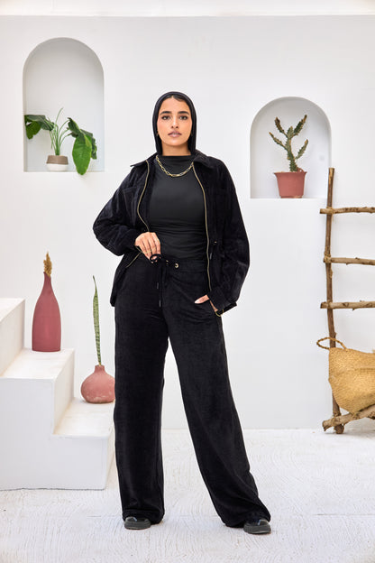 2 Pocket Jacket Velvet Set