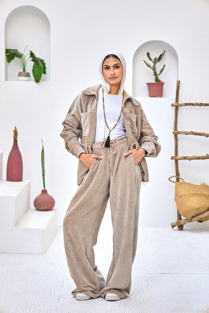 2 Pocket Jacket Velvet Set