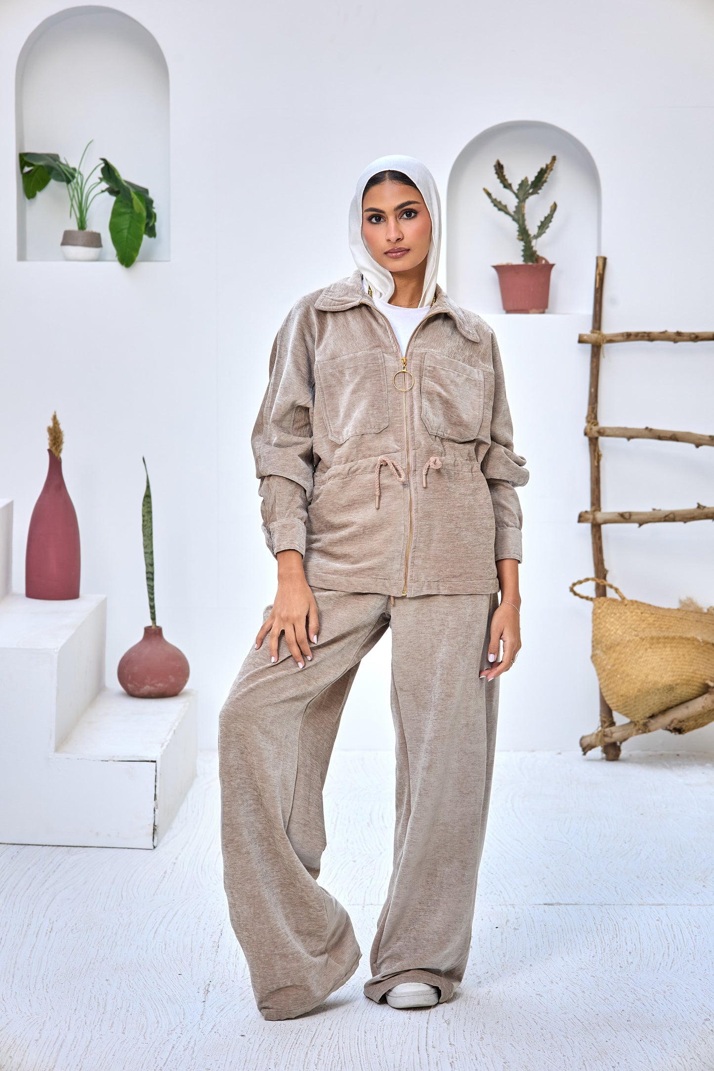 2 Pocket Jacket Velvet Set