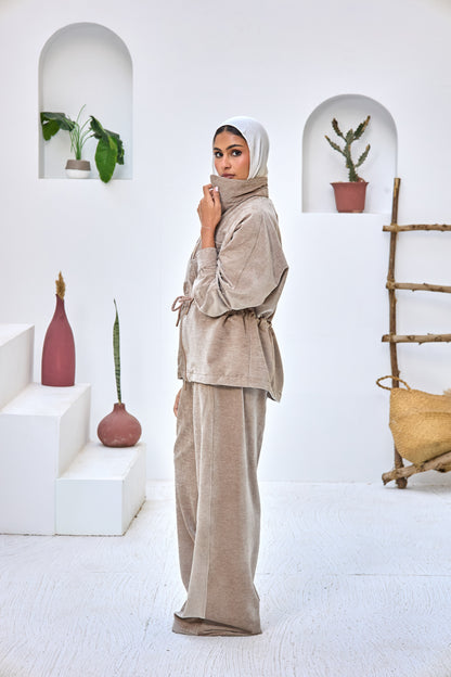 2 Pocket Jacket Velvet Set