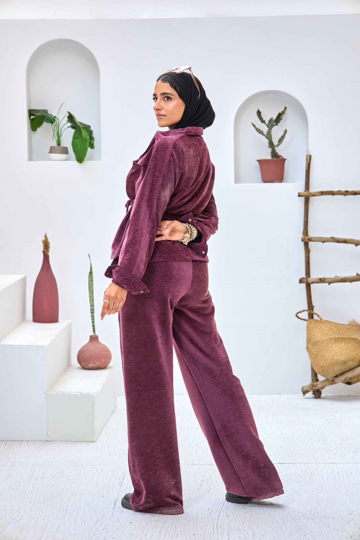 2 Pocket Jacket Velvet Set