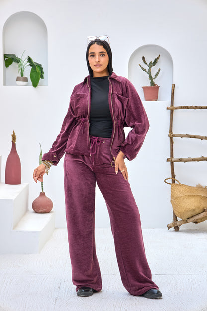 2 Pocket Jacket Velvet Set