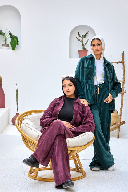 2 Pocket Jacket Velvet Set