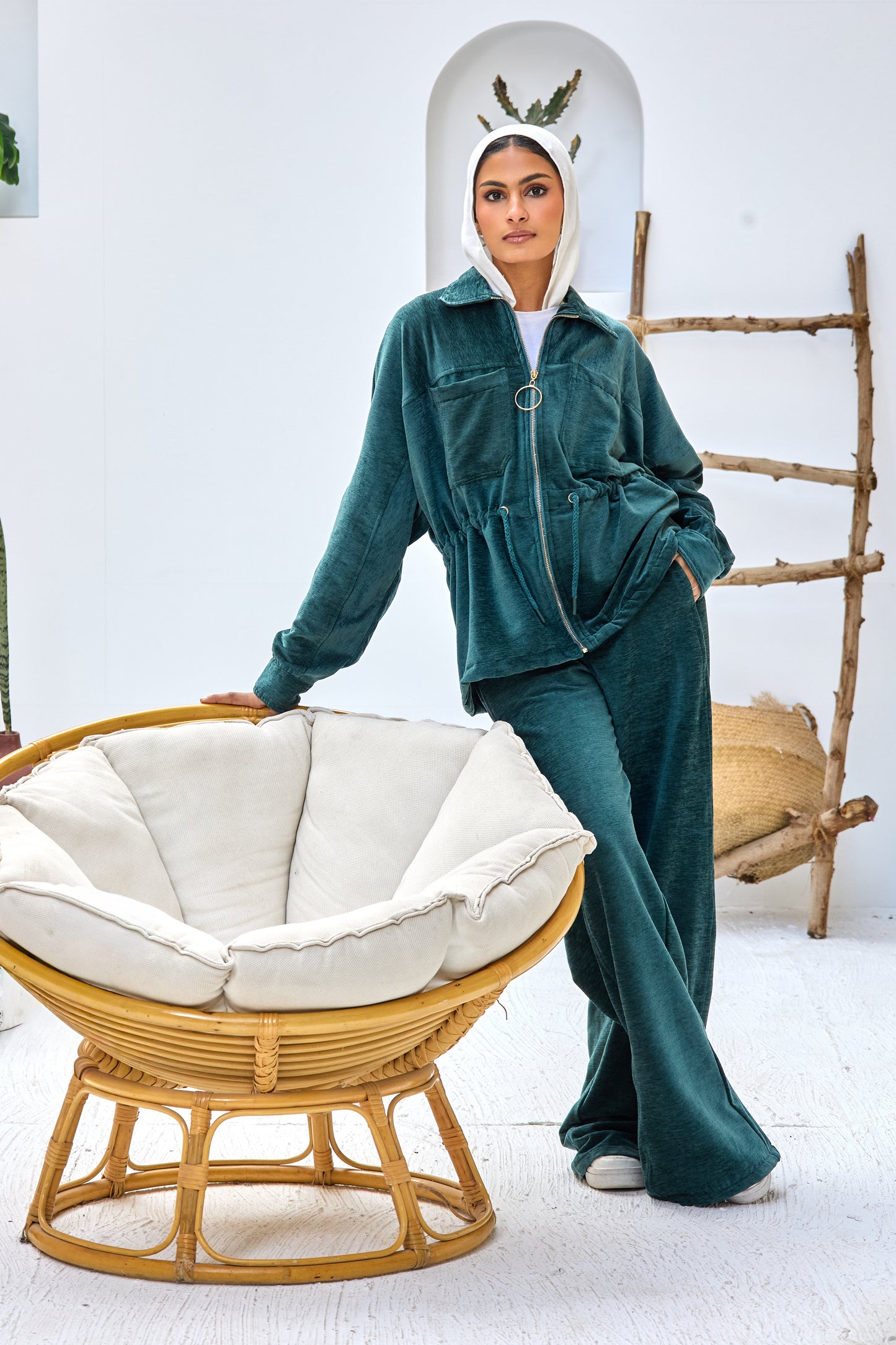 2 Pocket Jacket Velvet Set