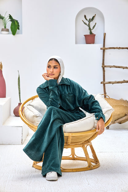 2 Pocket Jacket Velvet Set