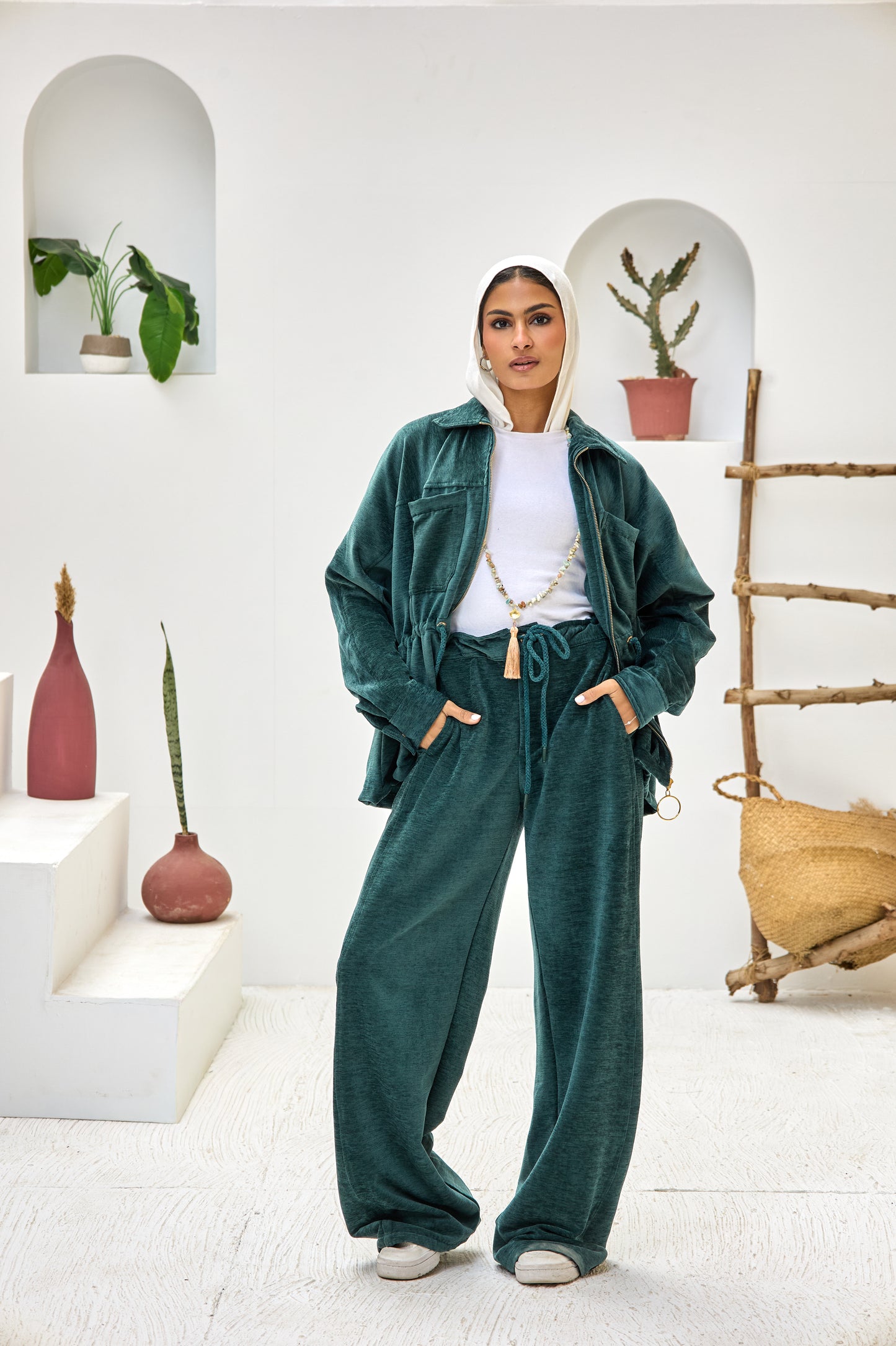 2 Pocket Jacket Velvet Set