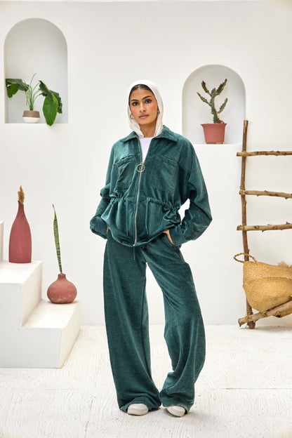 2 Pocket Jacket Velvet Set