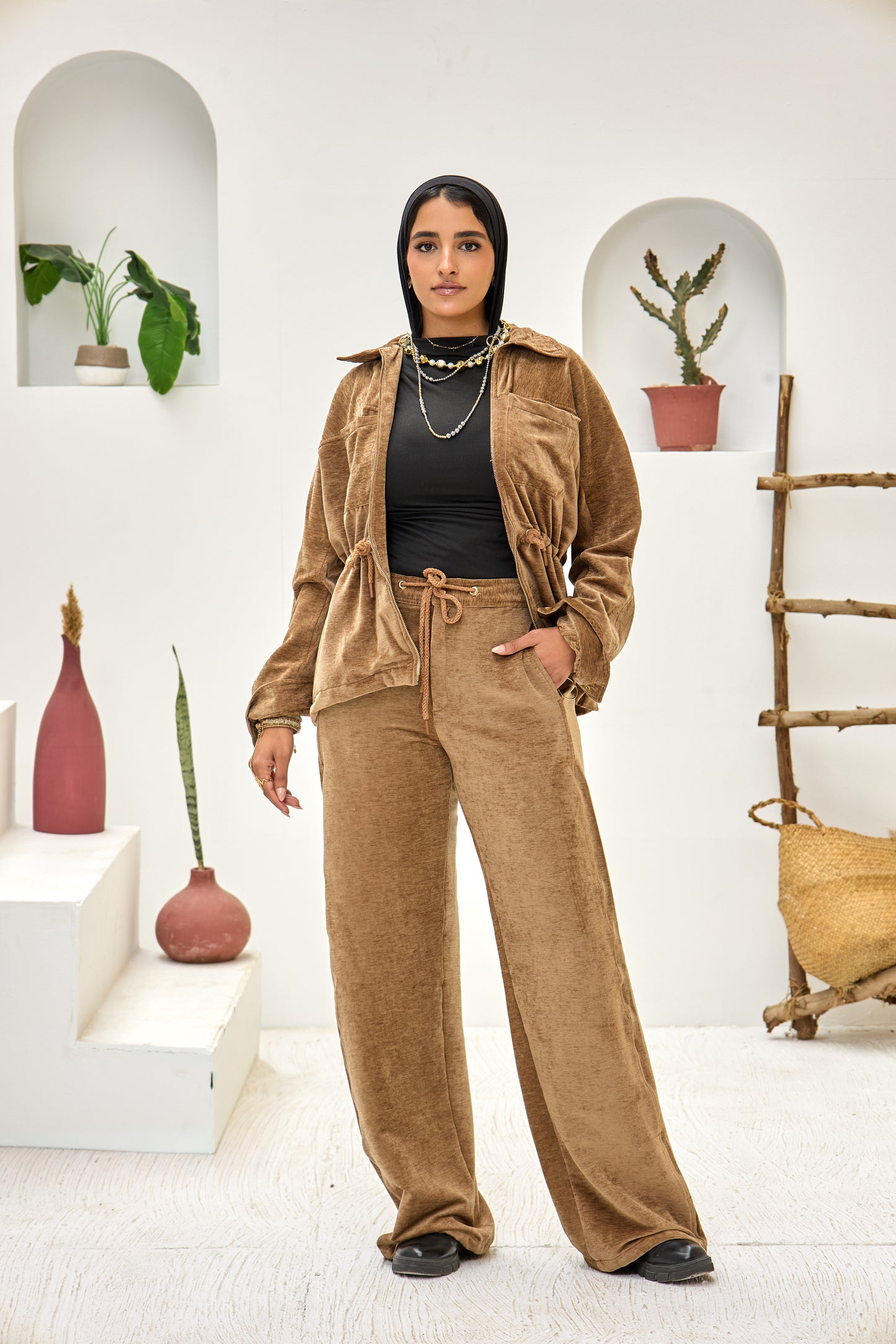 2 Pocket Jacket Velvet Set