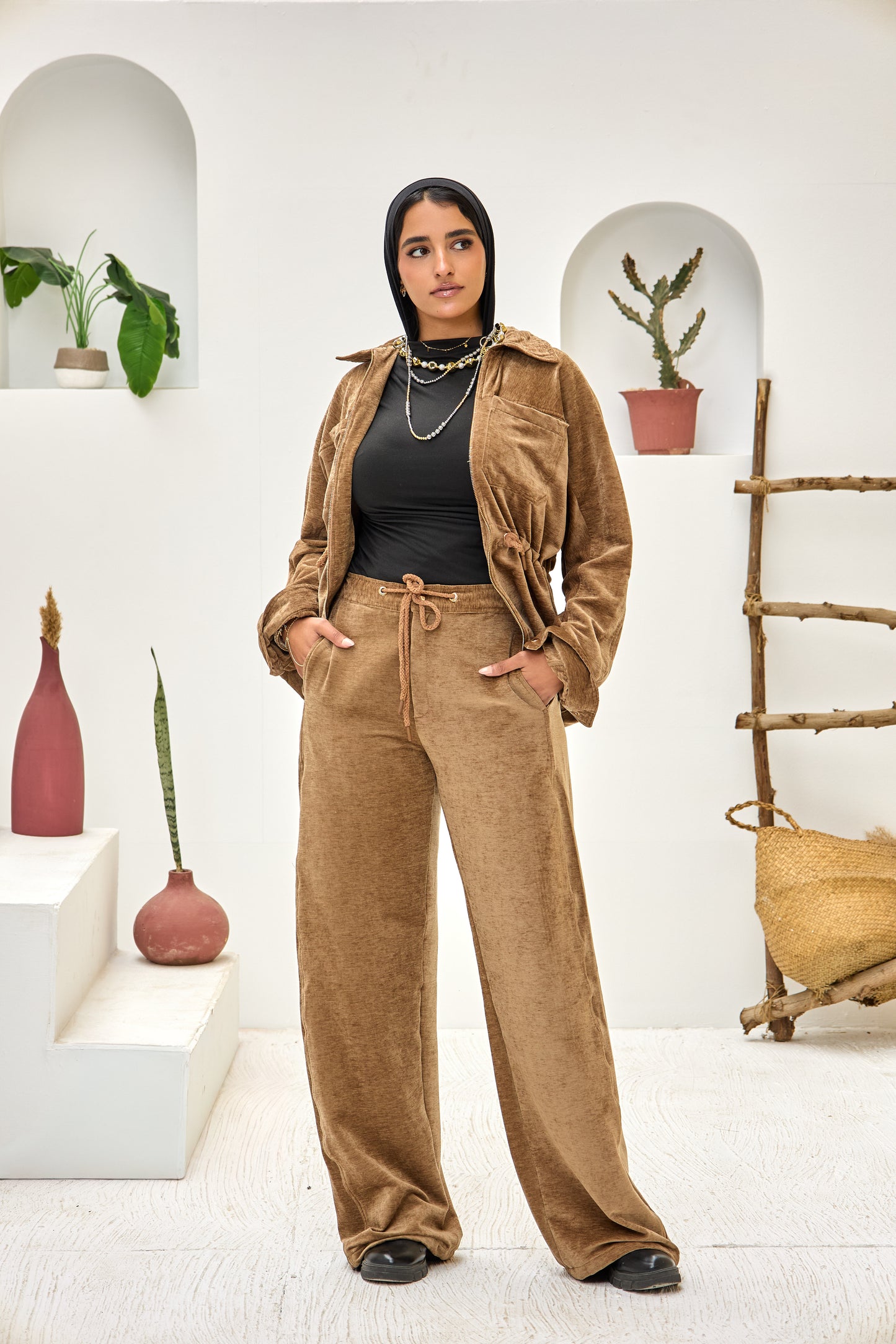 2 Pocket Jacket Velvet Set