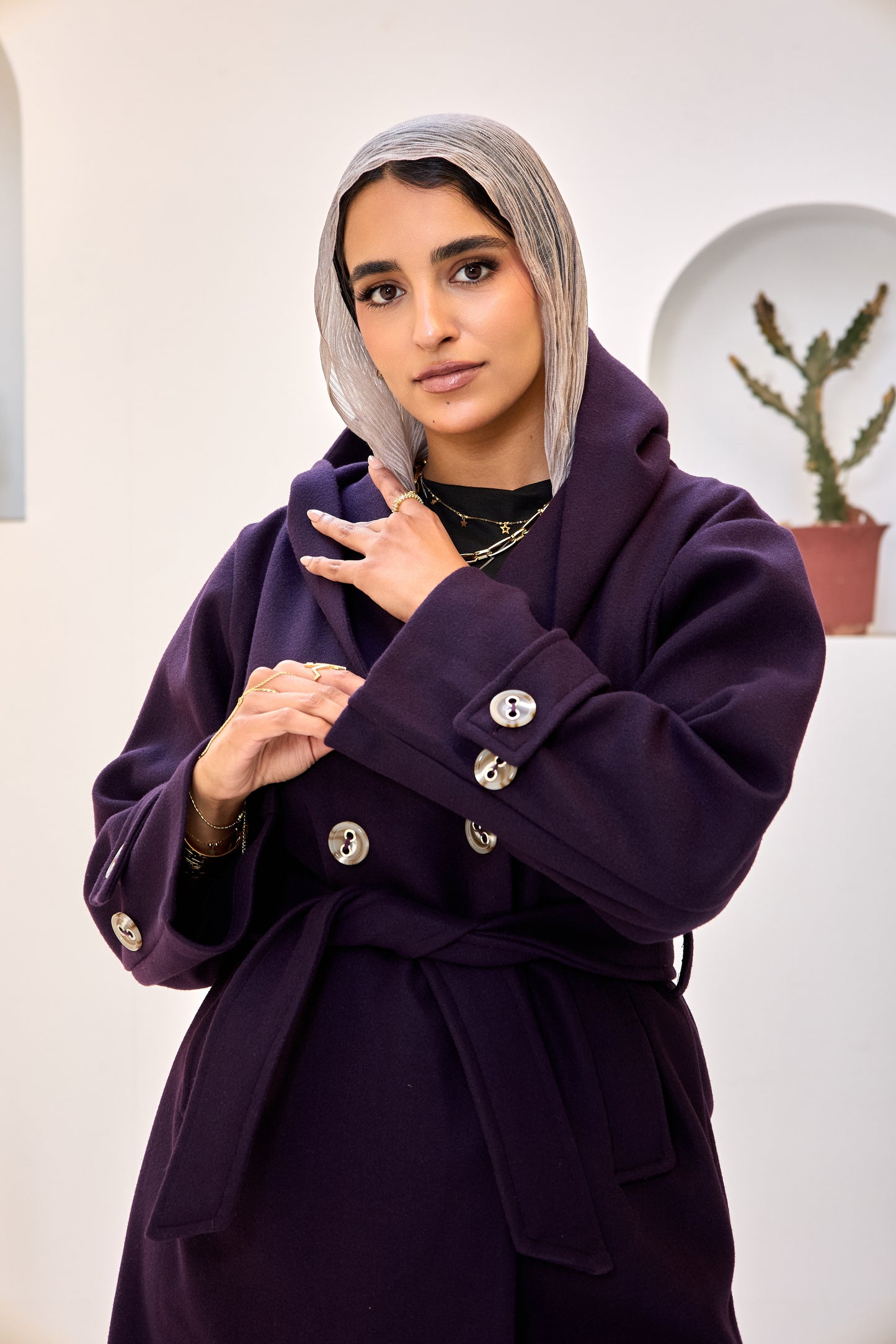 Hooded Long Wool Coat