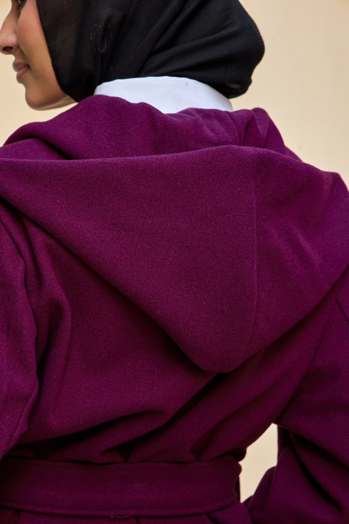 Hooded Long Wool Coat