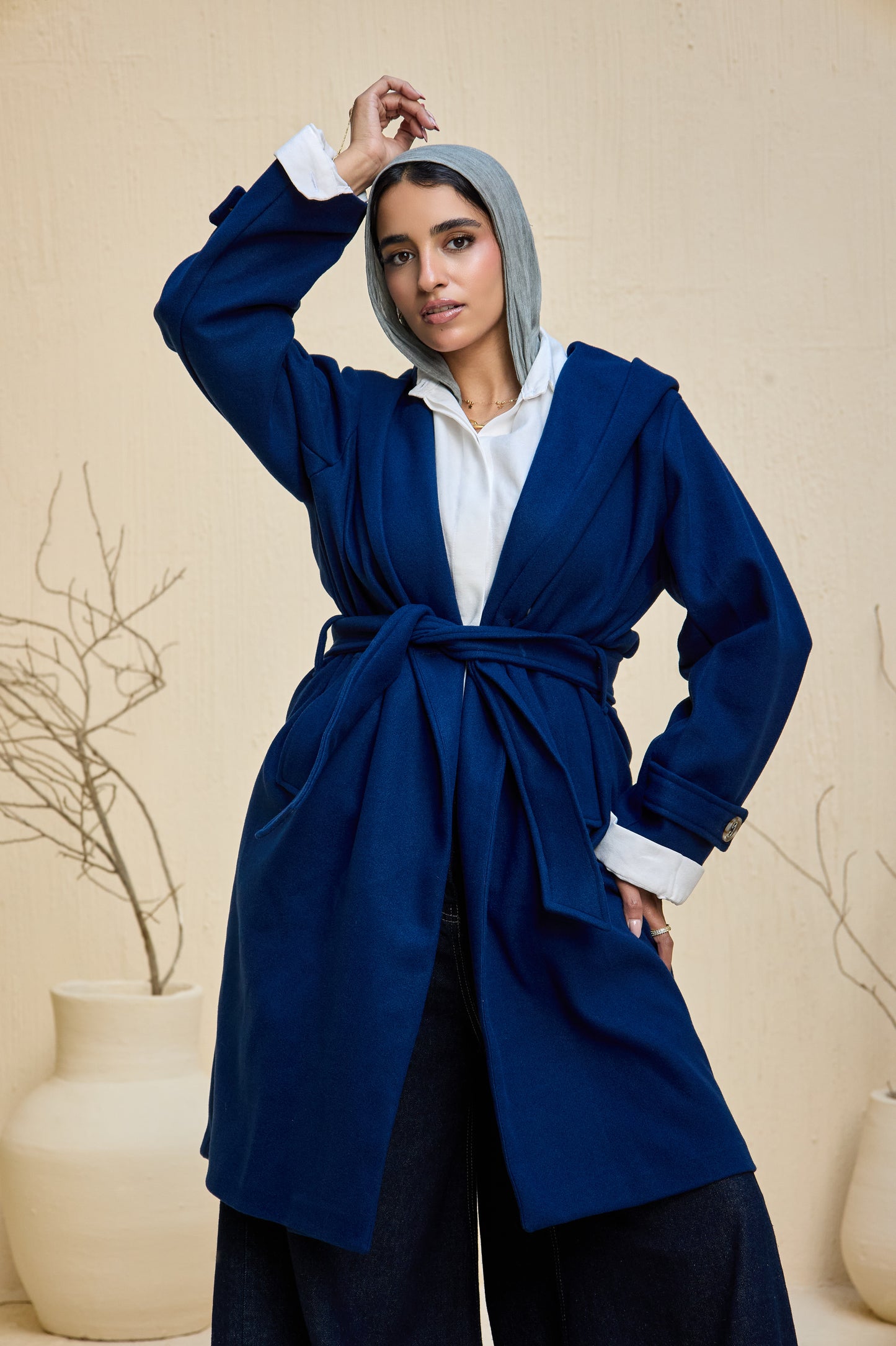 Hooded Long Wool Coat