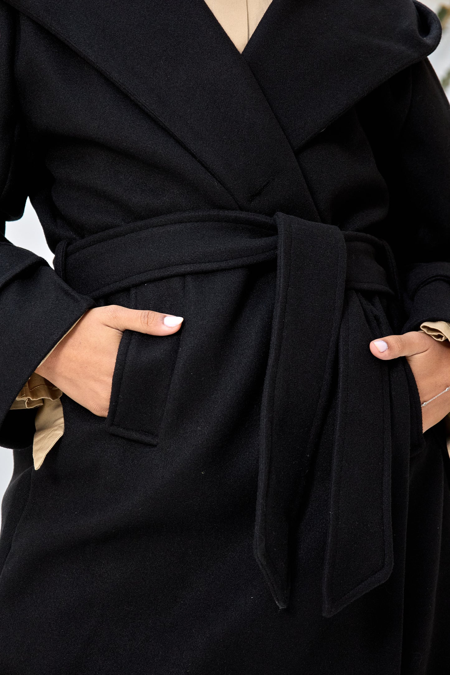 Hooded Long Wool Coat