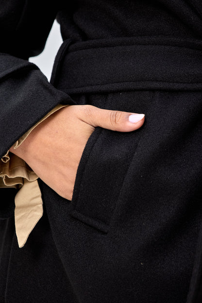 Hooded Long Wool Coat