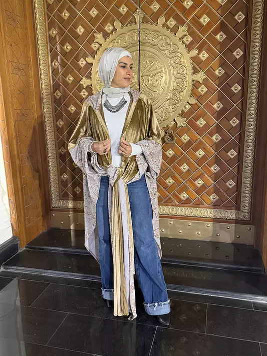 golden velvet kaftan