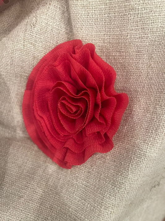 red flower pin