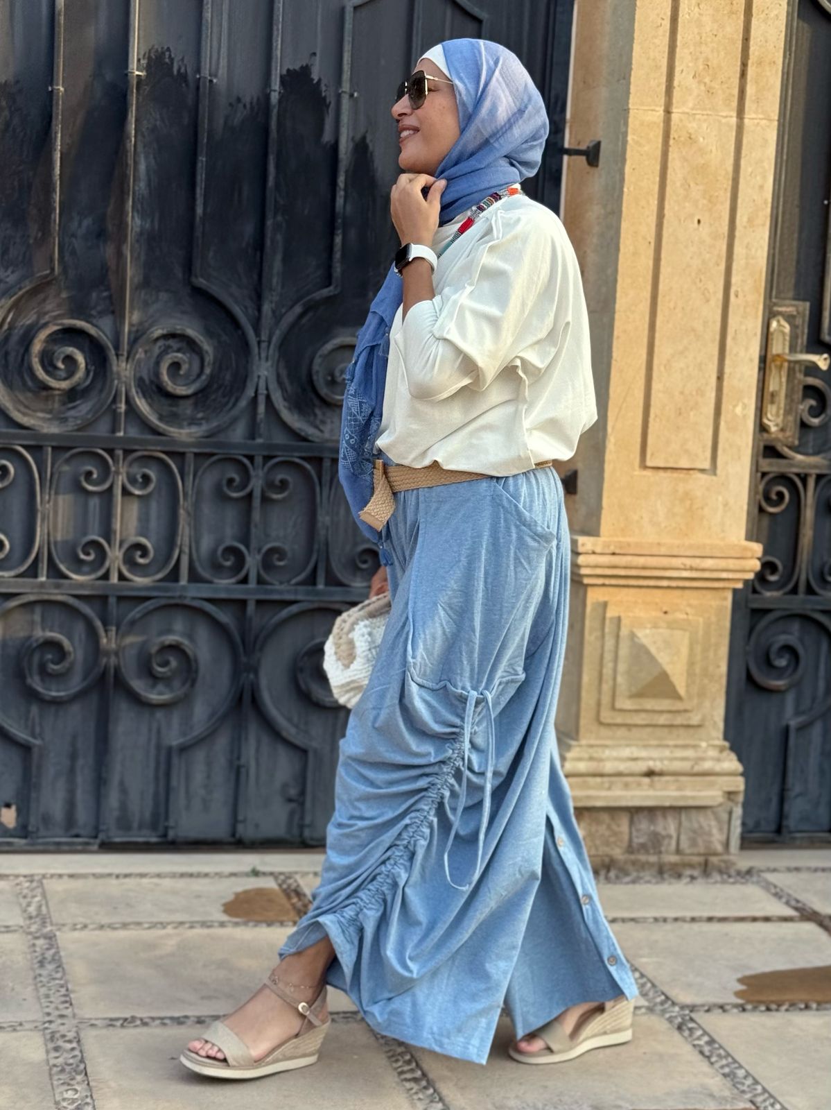 Boho Pants In Baby-Blue