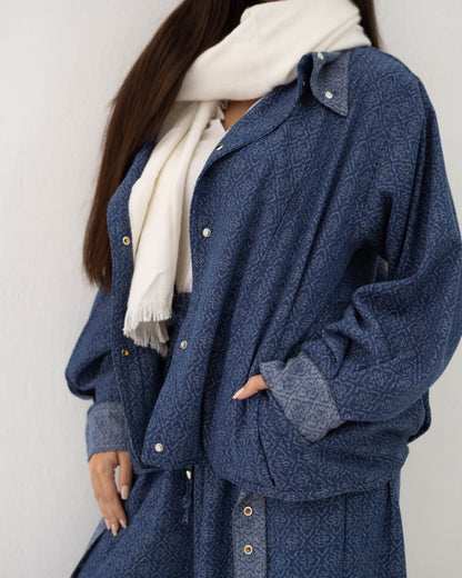 Boho Denim Set In Blue