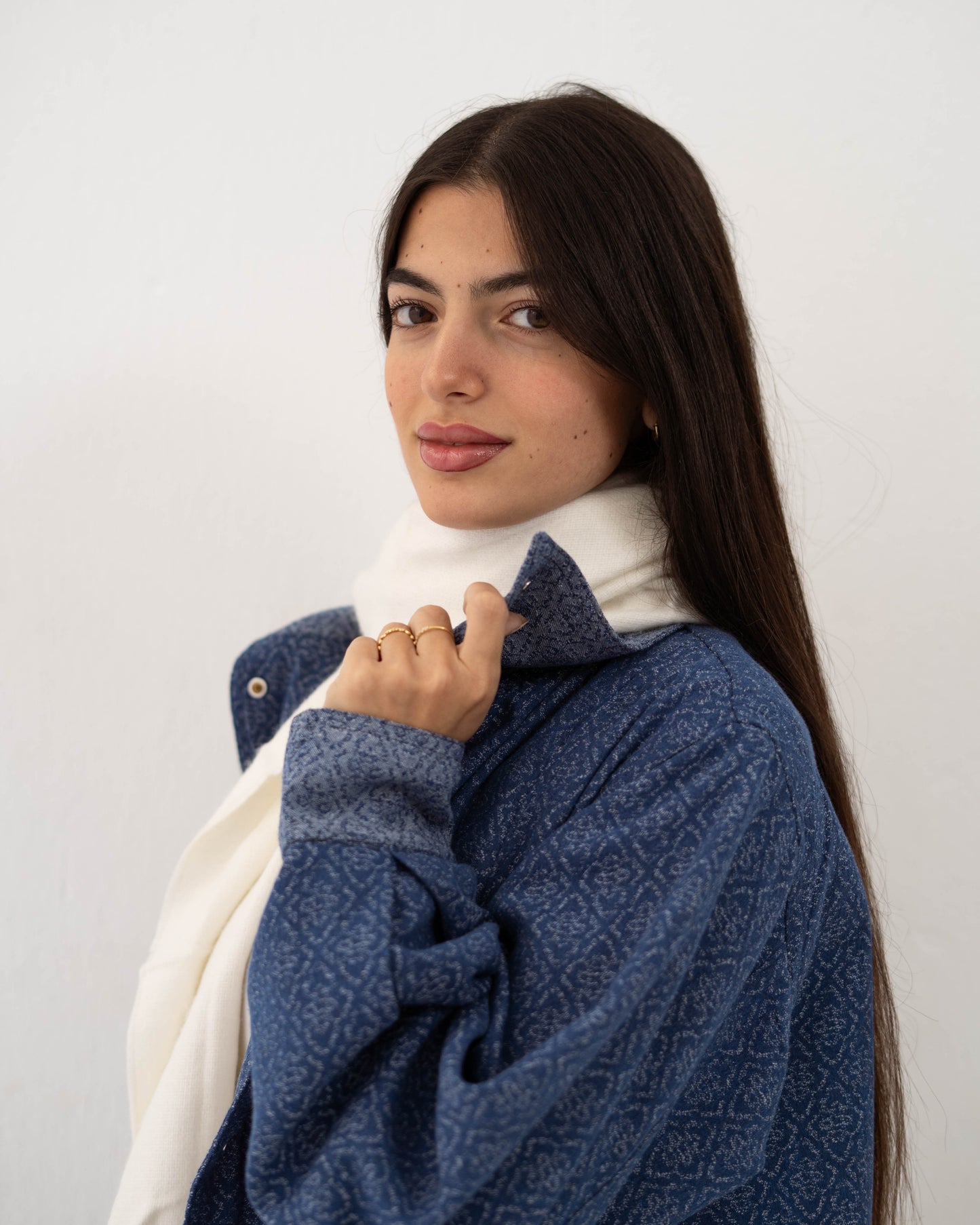 Boho Denim Set In Blue