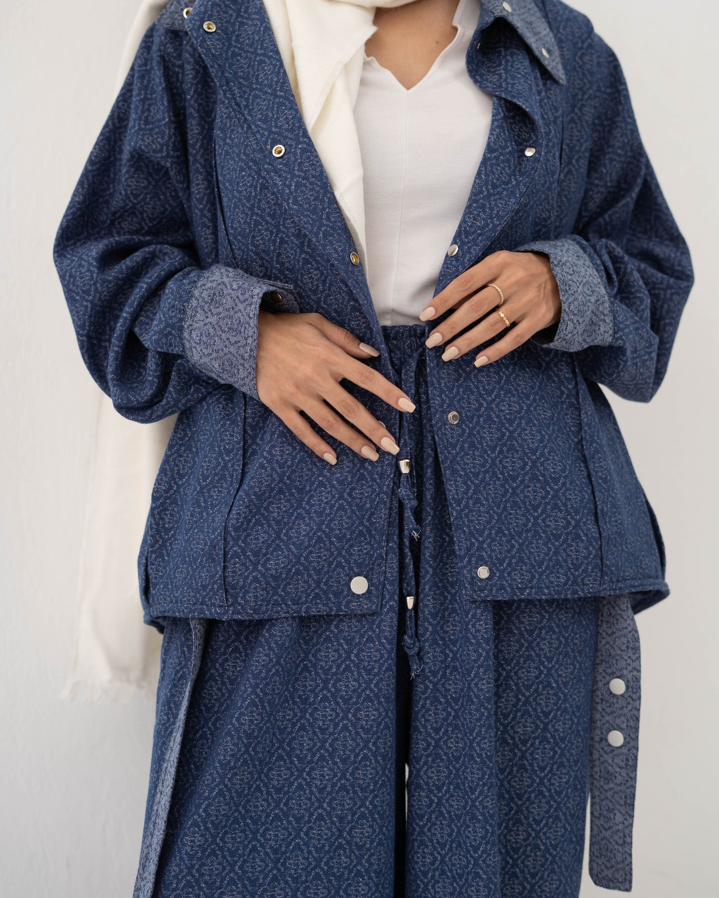 Boho Denim Set In Blue