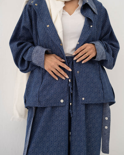 Boho Denim Set In Blue