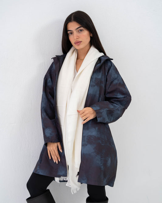 Tie-Die long Coat In Blue