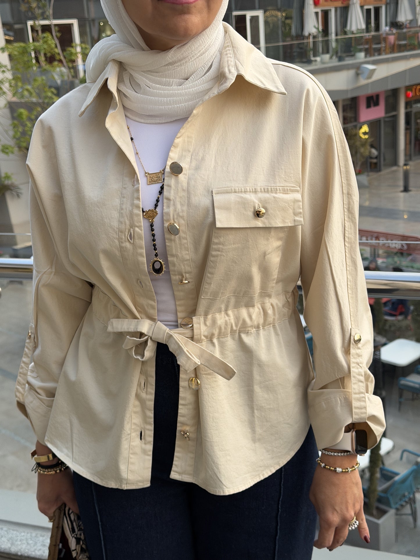 1 Pocket Casual Shirt with belt