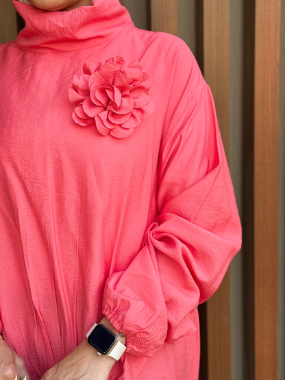 turtle neck top in Watermelon