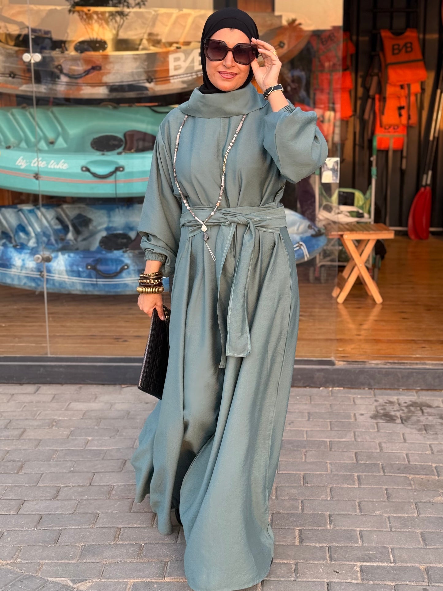 Jumpsuit in dark mint