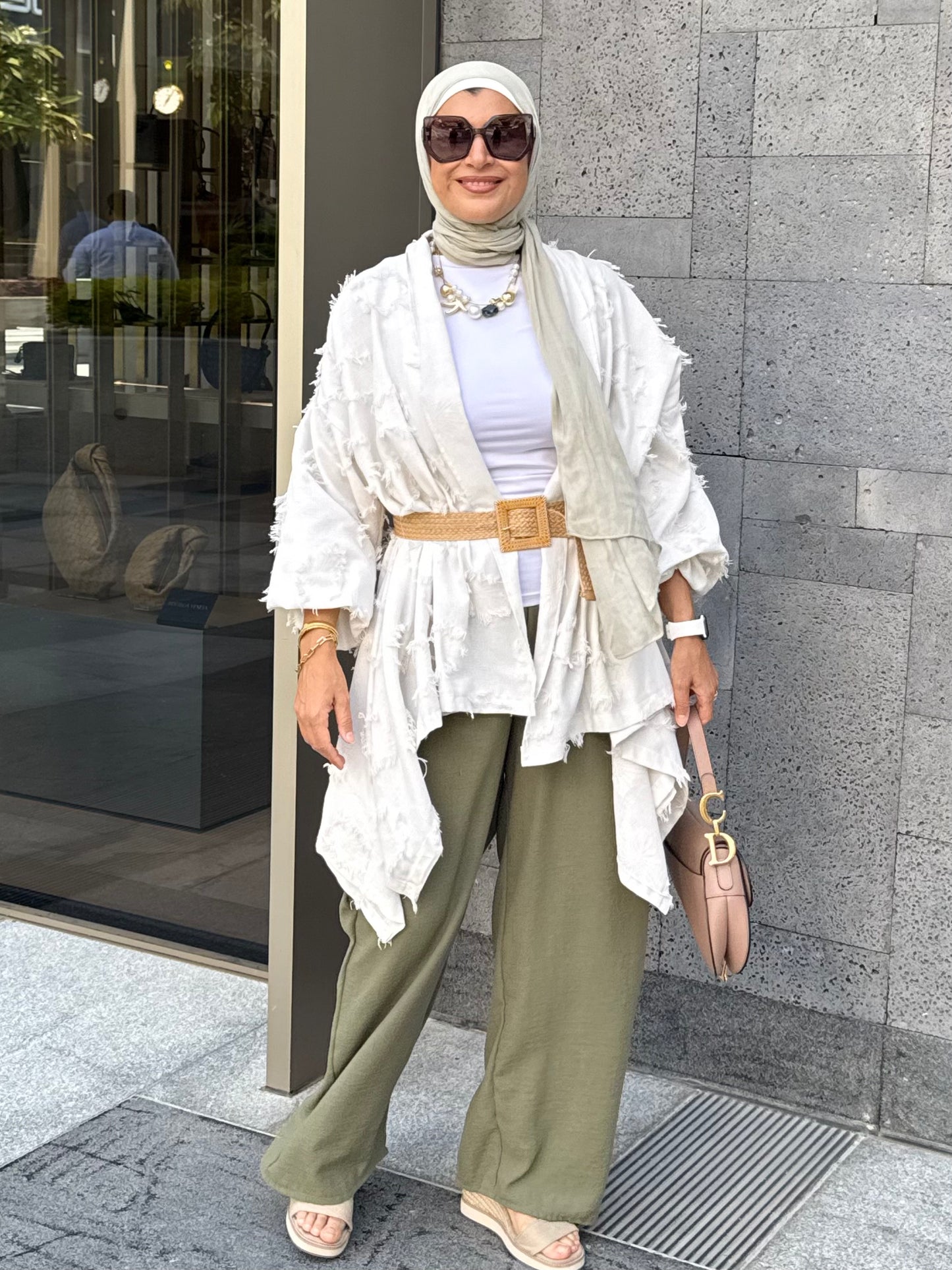 off white soft bloom cardigan